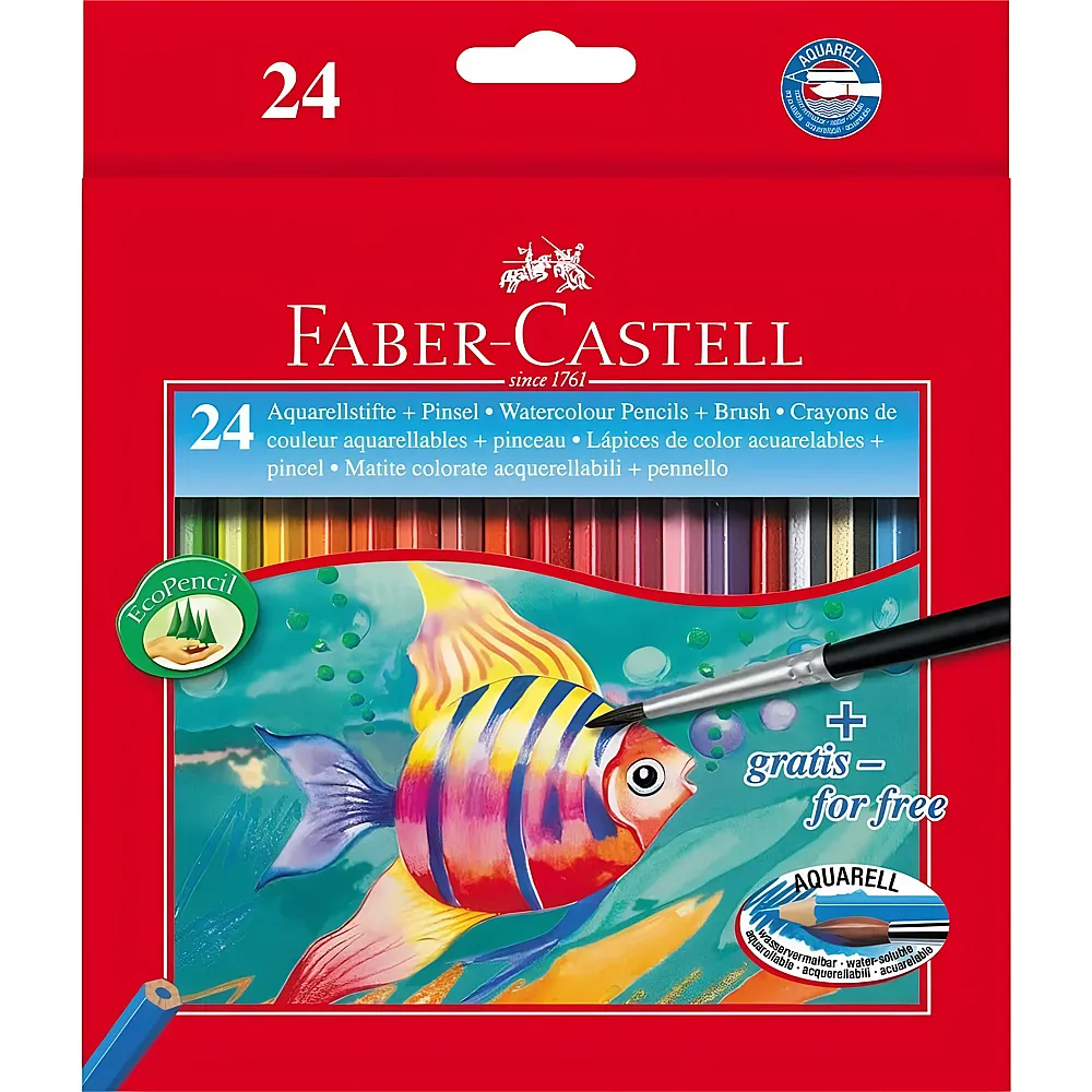 meinspielzeug - Faber-Castell Aquarellfarbstifte Classic 24Teile | Farbe & Kreide