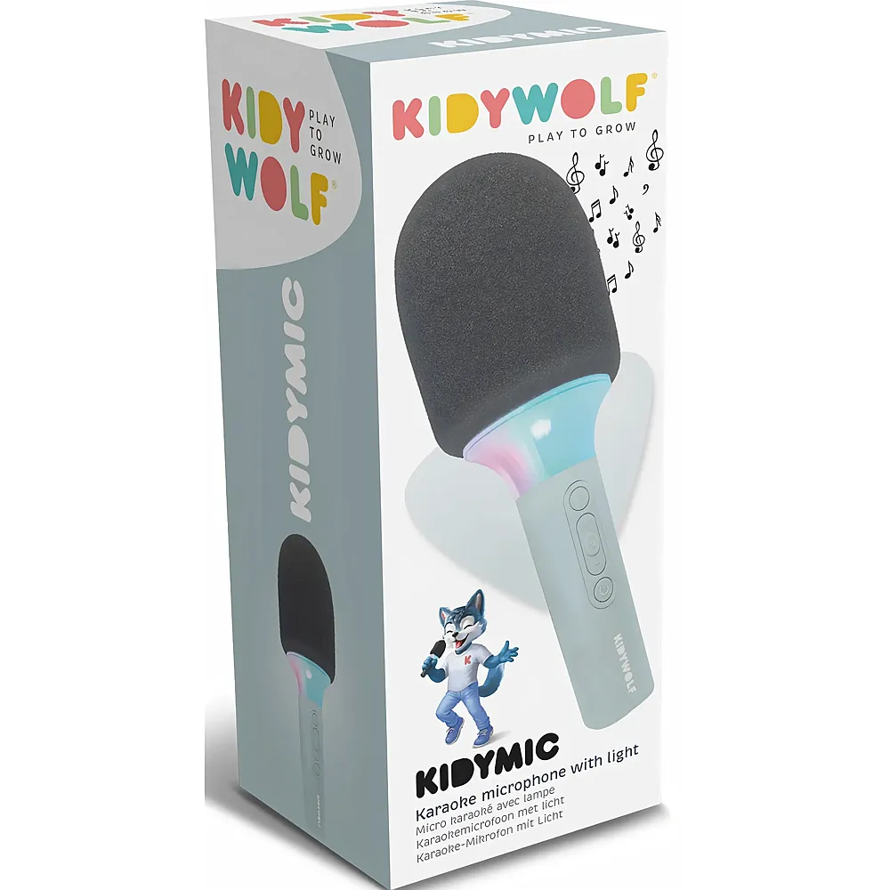 Kidywolf Mikrofon Bluetooth mit Licht gr�n
