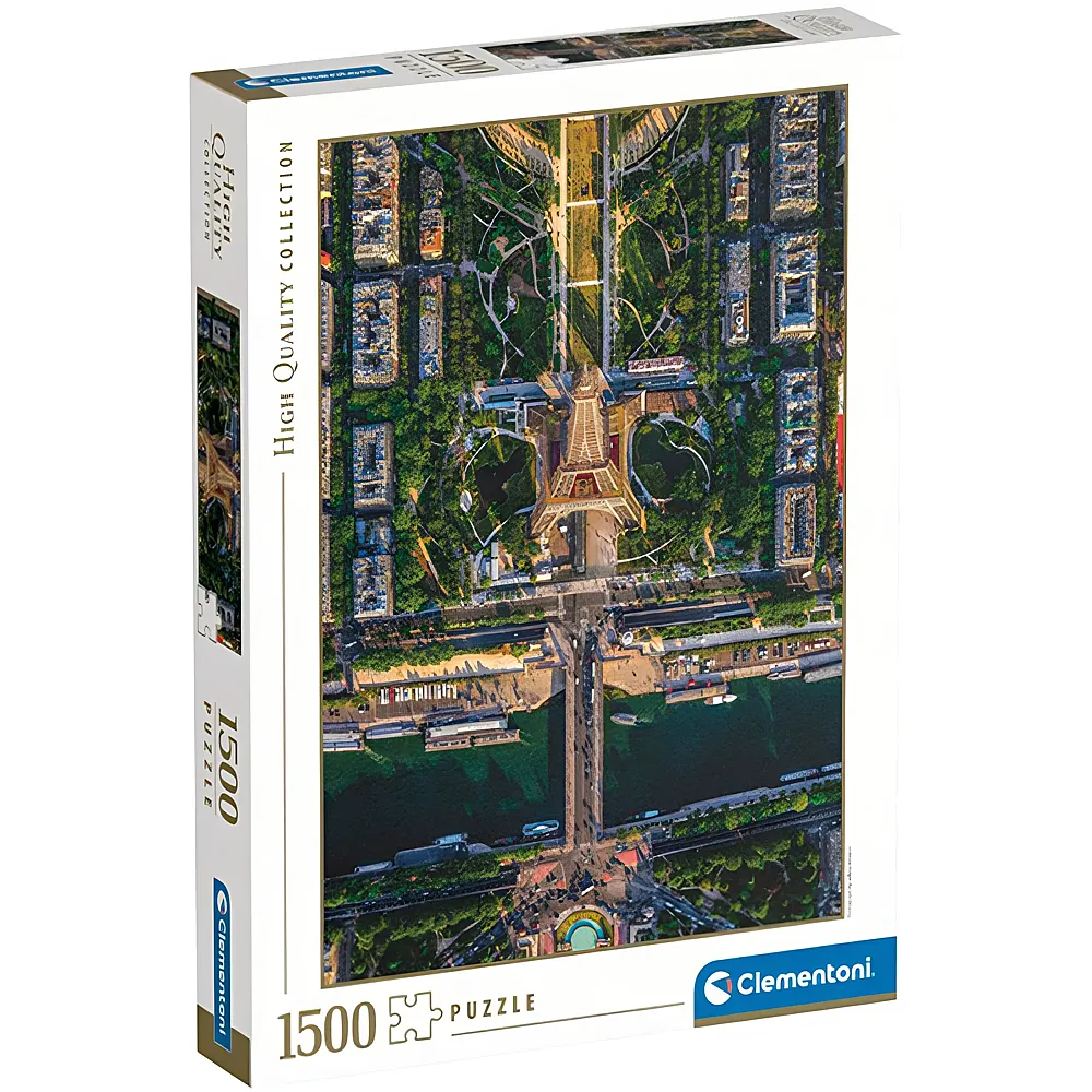 Clementoni Puzzle High Quality Collection Flying Over Paris 1500Teile