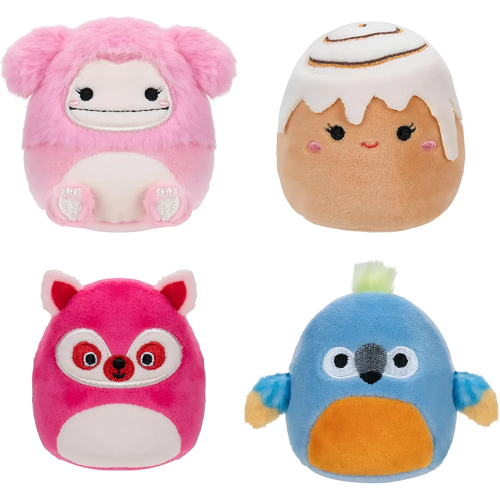 Squishmallows Micromallows 4er Pack Chanel, Brina, Lucia & Tenise 6,5cm