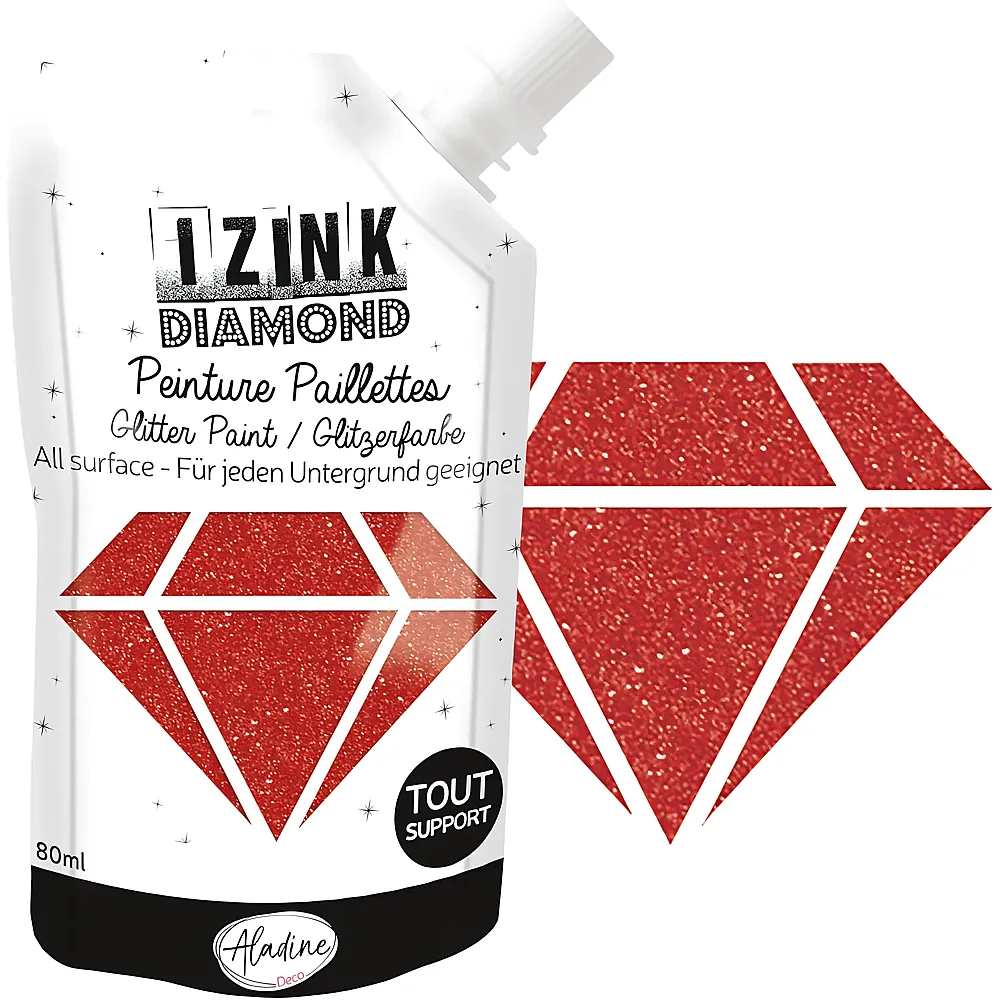 Aladine Izink Diamond Rot - 80 ml