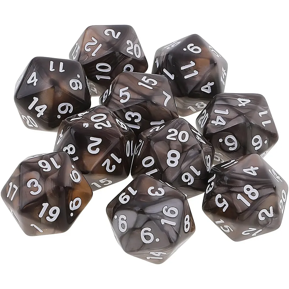Yourandoll Polyedrische W�rfel D20 W�rfel Dice Spielw�rfel for DND RPG Tischspiele Grau 10Teile - Suche
