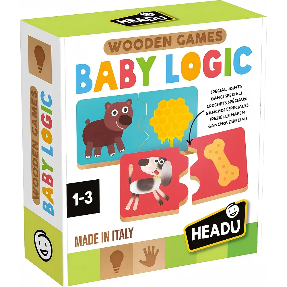 Headu Wooden Game Baby Logic Multilingual