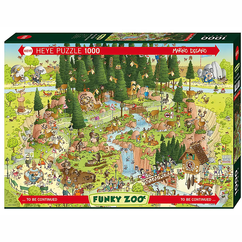 HEYE Puzzle Funky Zoo Black Forest Habitat 1000Teile
