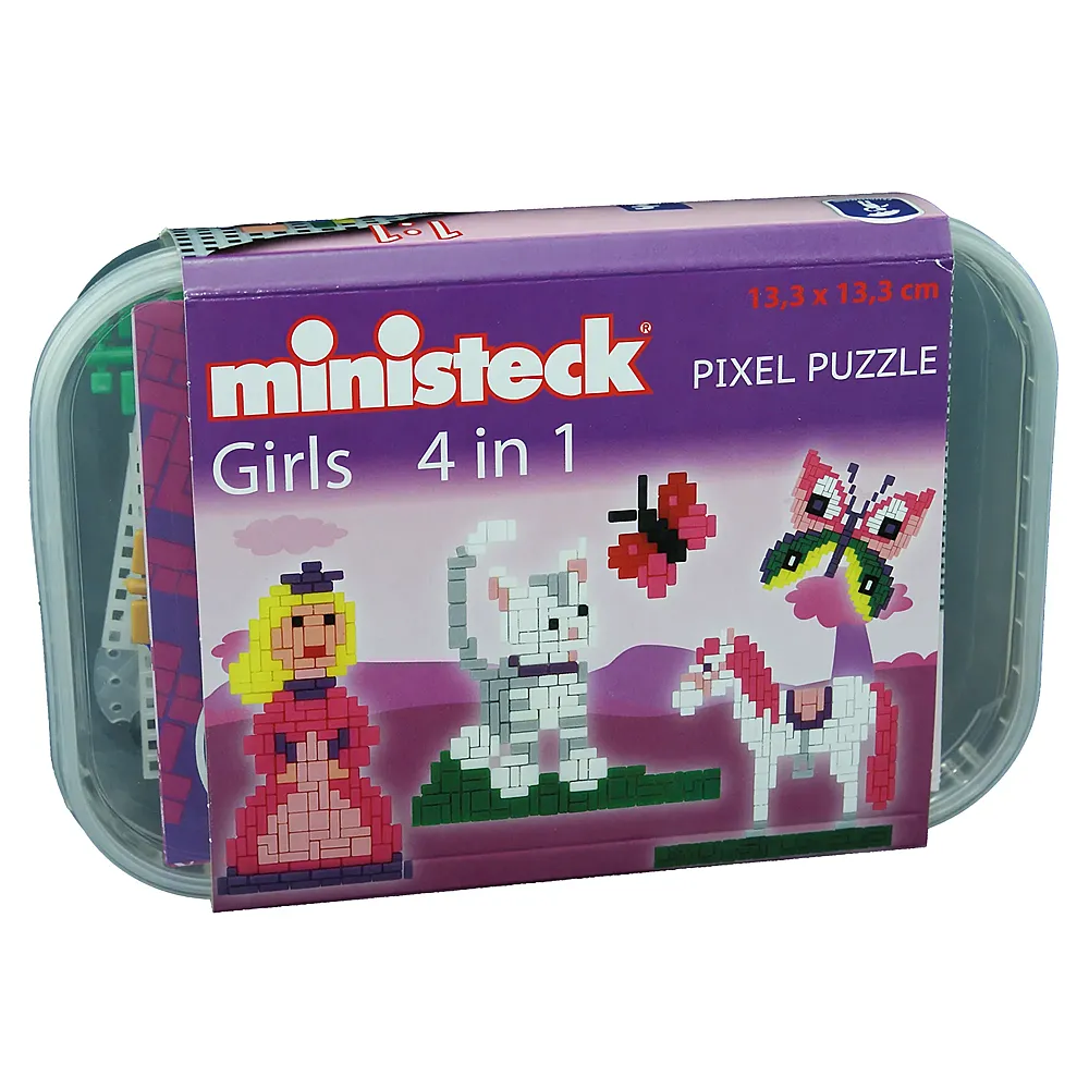 meinspielzeug - Feuchtmann Puzzle Ministeck Girls 4in1 500Teile | Mosaik