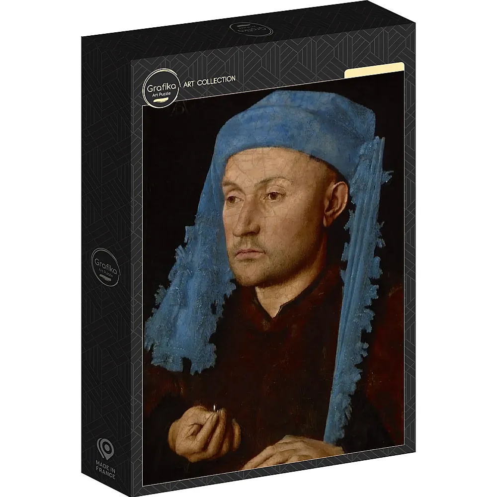 Grafika Puzzle Art Collection Jan van Eyck - Portrait of a Man with a Blue Chaperon, 1430-33 - 1000 Teile