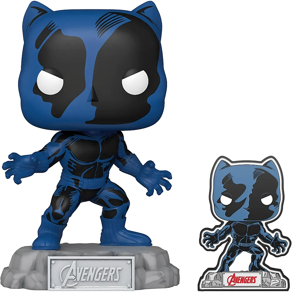 Funko Pop Marvel: A60- Comic Black Panther mit Pin - Marvel Comics - -Exklusiv - Vinyl-Sammelfigur - Geschenkidee