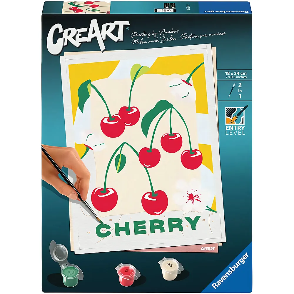 Ravensburger CreArt Malen nach Zahlen Kirschen Cherry
