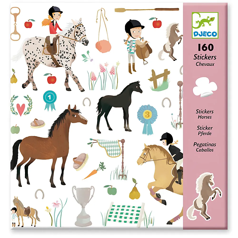 Djeco Kreativ Stickers Sticker Pferde