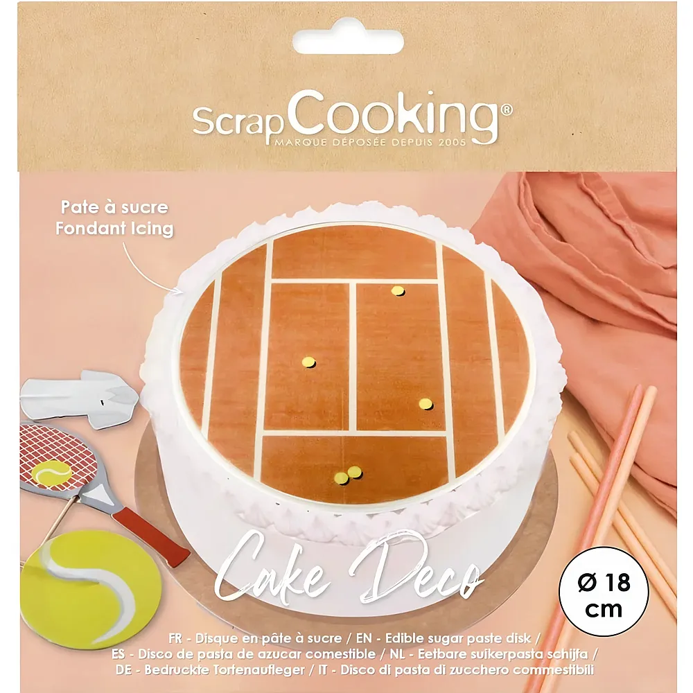 ScrapCooking Tortenaufleger Tennis -  18 cm
