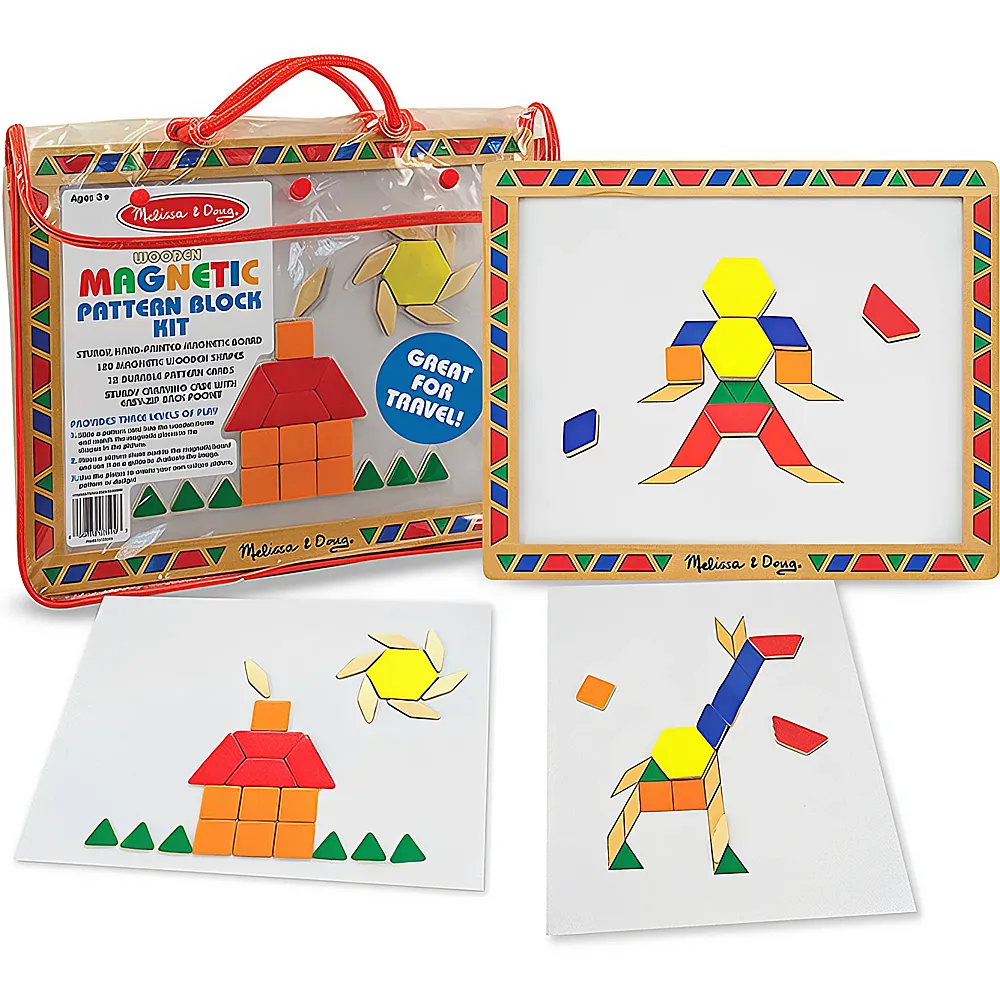 Melissa & Doug Magnetmuster-Block-Set - 120 Teile