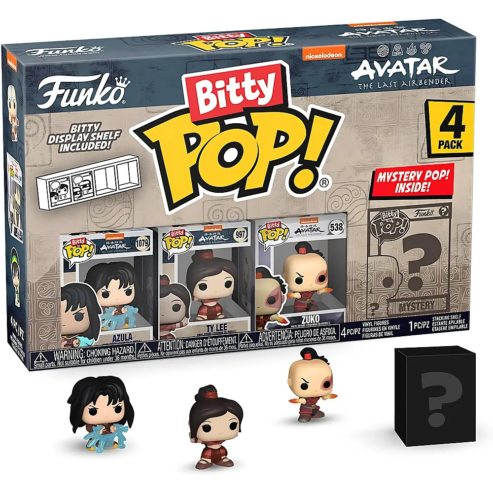 meinspielzeug - Funko Bitty Pop Azula, Ty Lee, Zuko und Mystery - 4 Teile Avatar | Lizenzfiguren