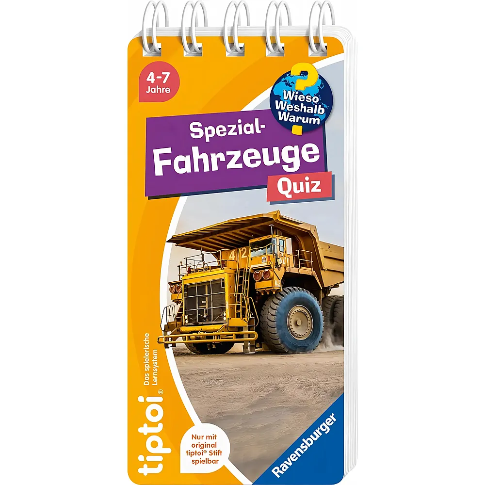 Ravensburger tiptoi Wieso Weshalb Warum Quiz - Spezialfahrzeuge
