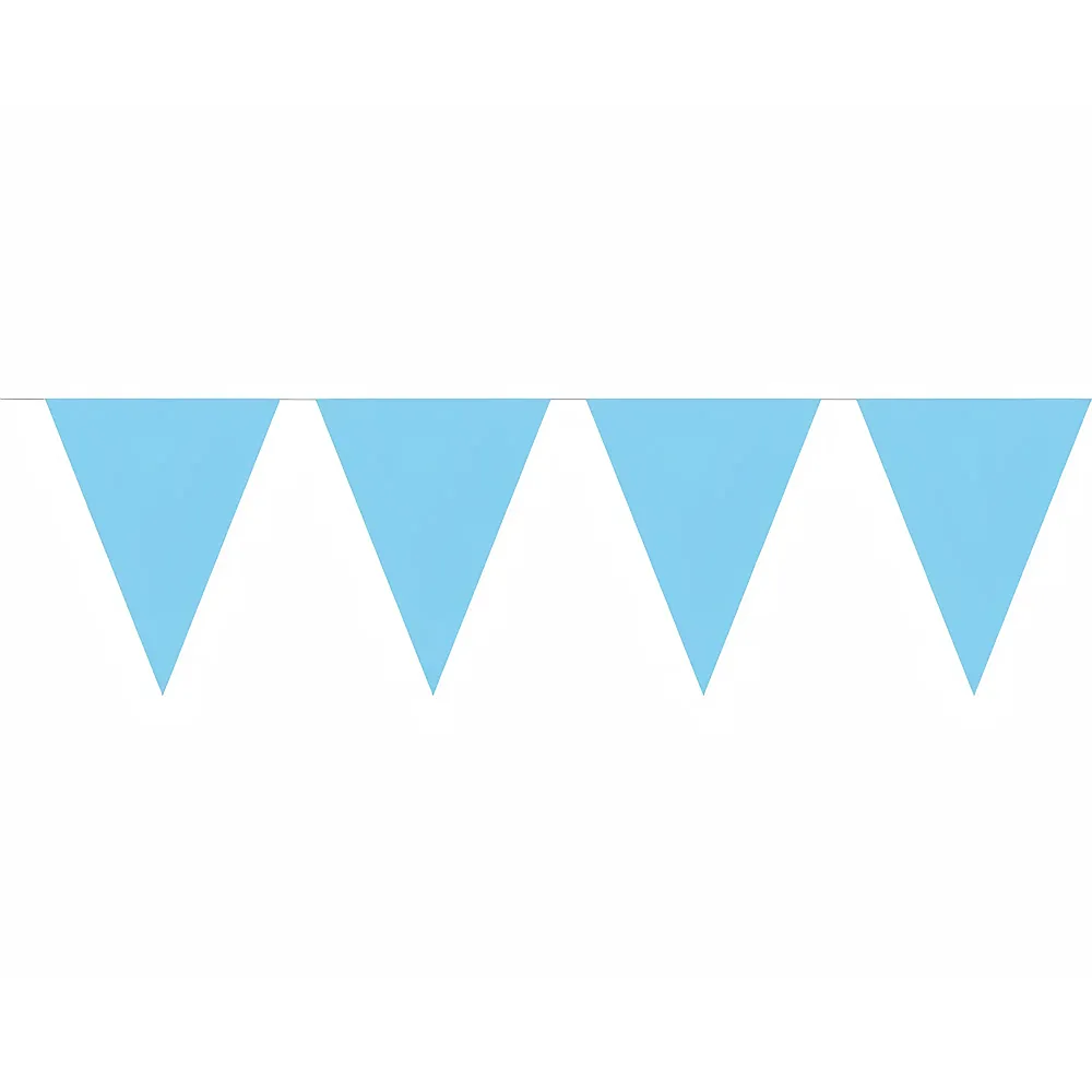Folat Babyblaue Wimpelkette Blau - 10 m