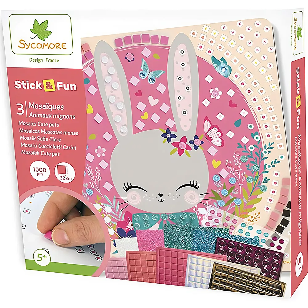 Sycomore Stick & Fun Mosaik niedliche Tiere 1000Teile