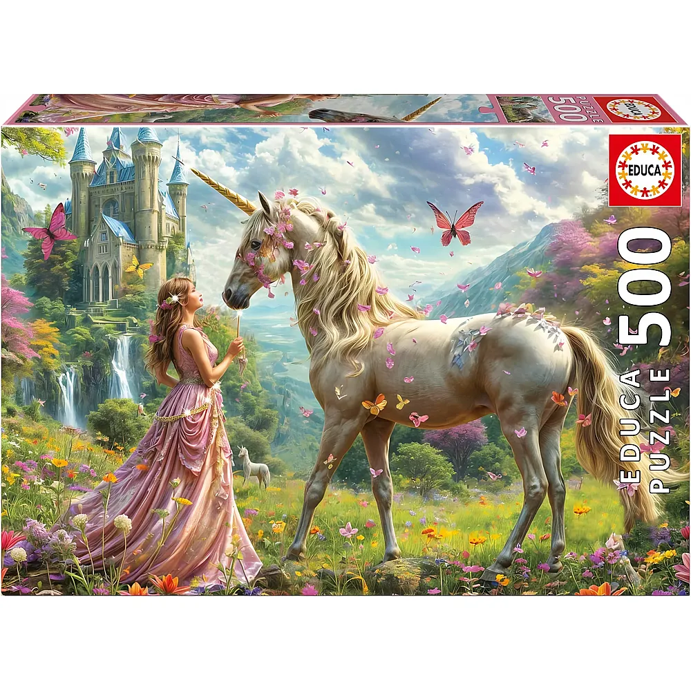 Educa Puzzle Fairies, Unicorns and Butterflies - 500 Teile