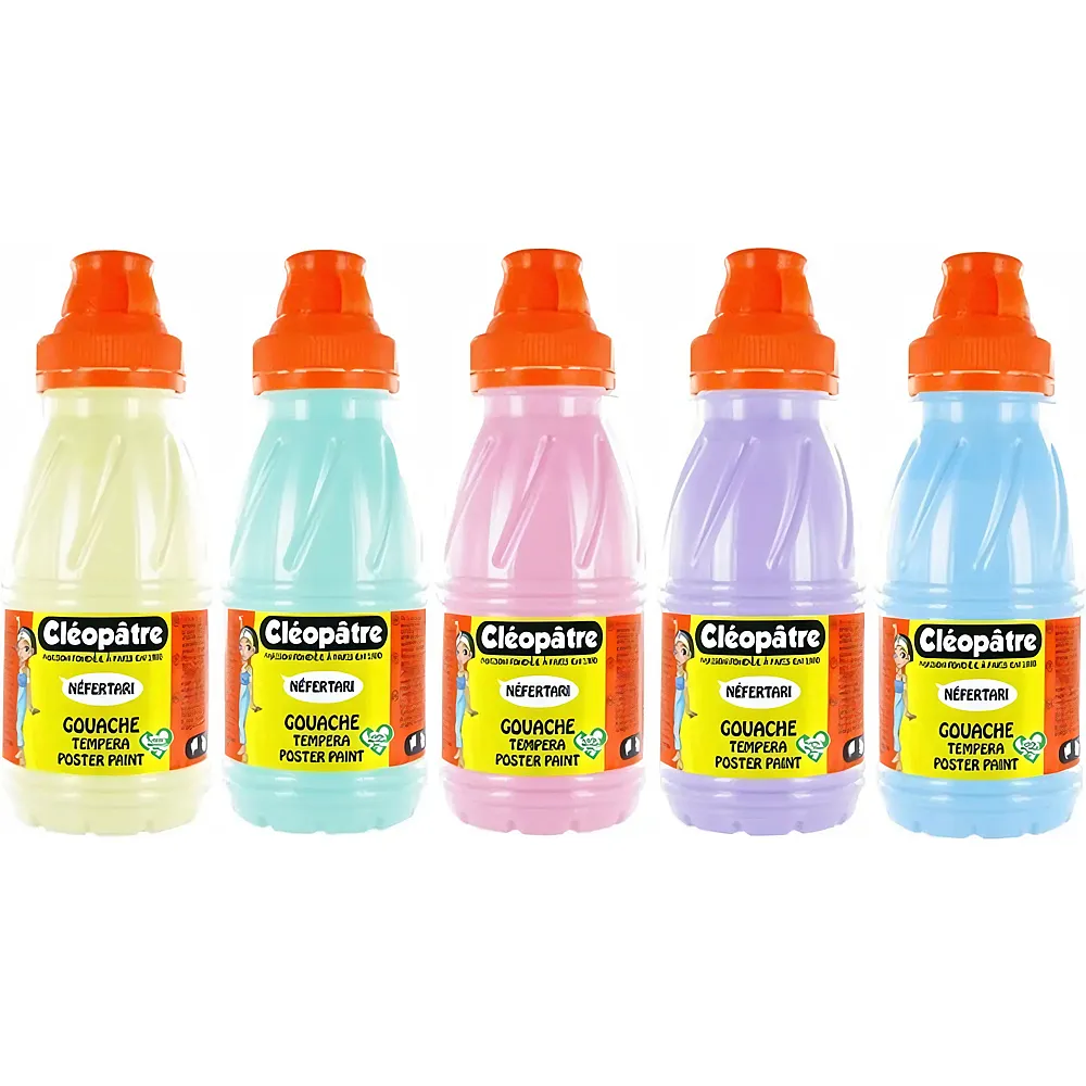 Cleopatre Nfertari � Gouache-tempera, 5 Pastel-farbtnen, JE 250ml :