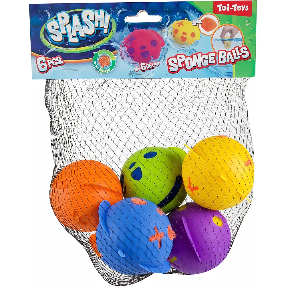 Sombo Super Splash Schwammball 6cm, 6 St�ck