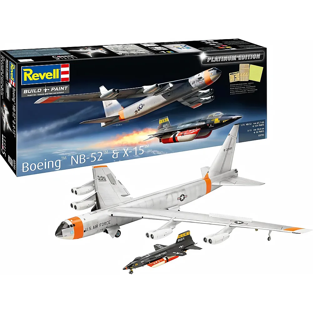 Revell Build & Paint Model Making Boeing NB-52 Stratofortress Platinum Edition - Aircraft Model Kits