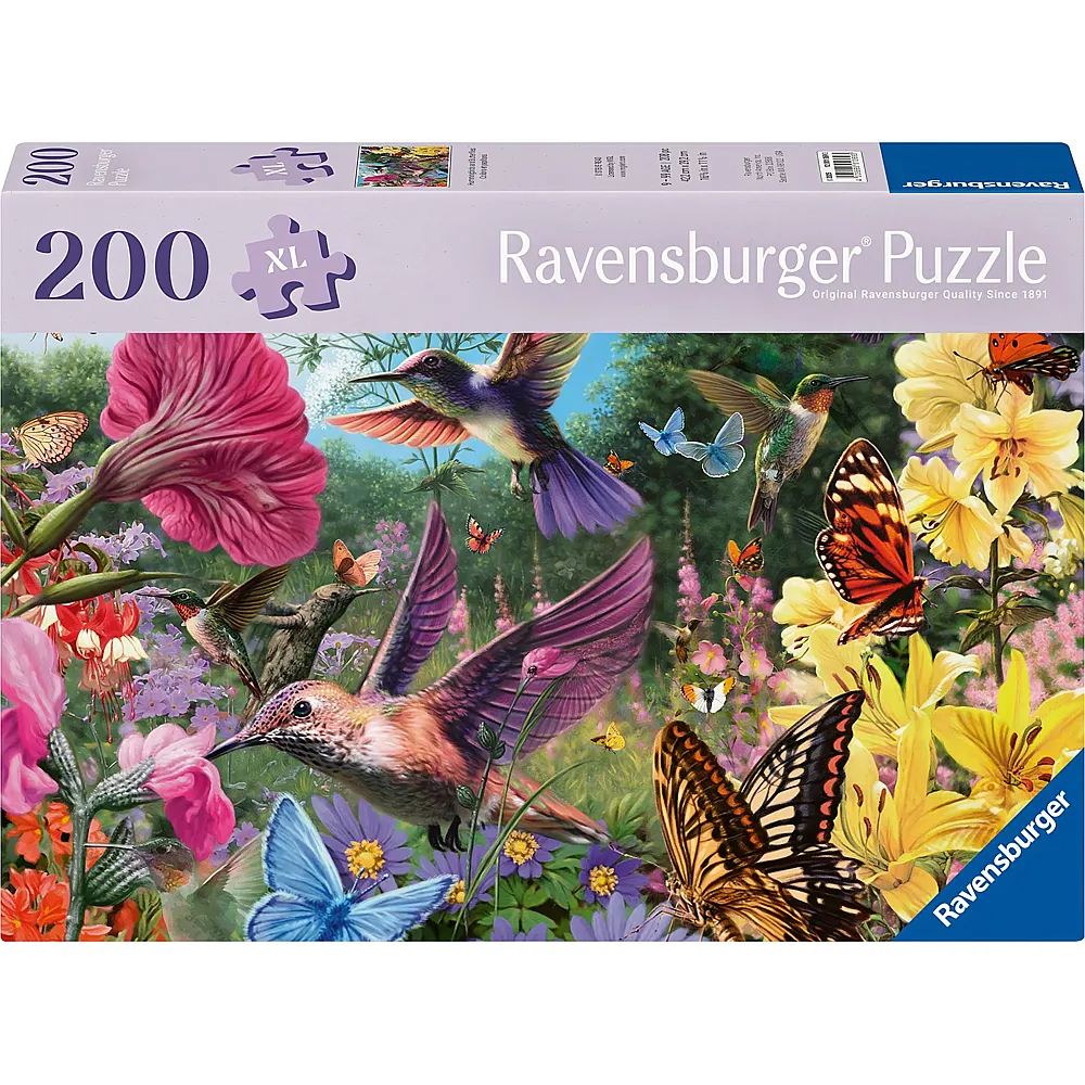 Ravensburger Puzzle Kolibris und Schmetterlinge - 200 Teile