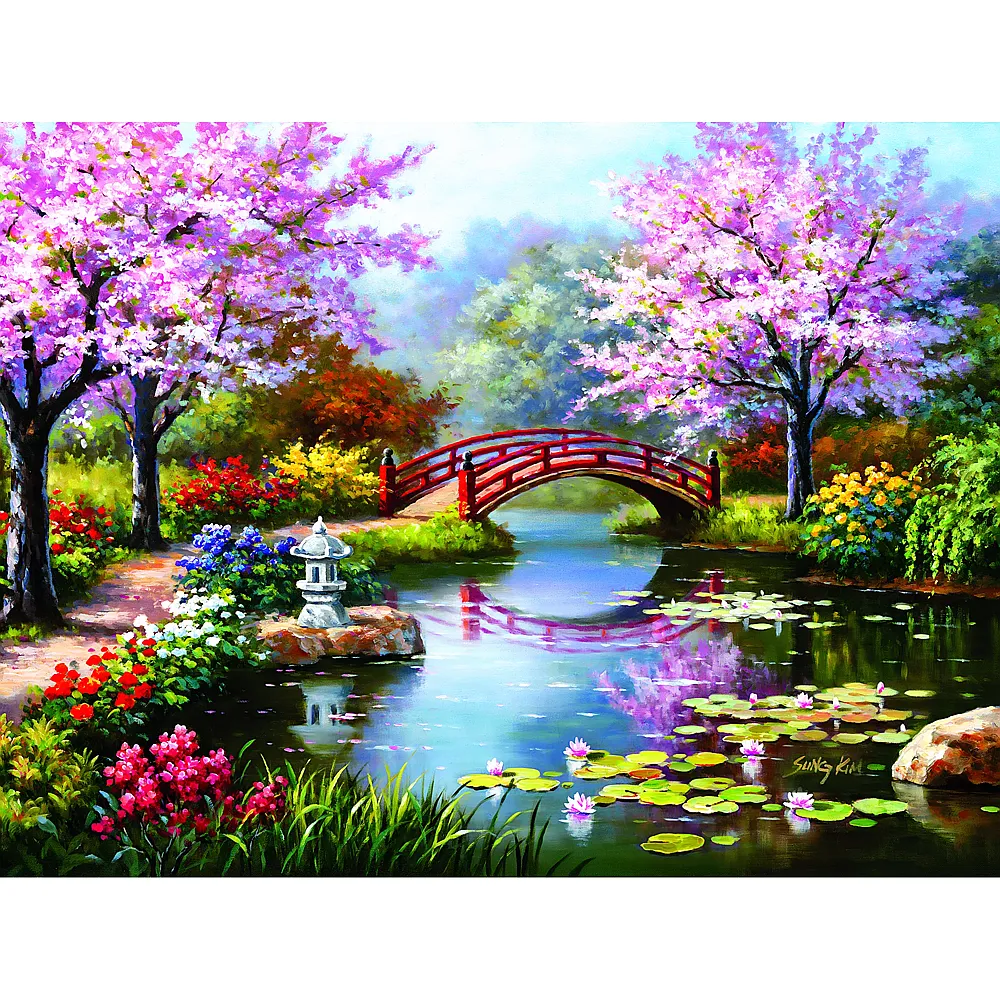 meinspielzeug - SunsOut Puzzle Bl�hender Japanischer Garten 300Teile | Puzzle 105-300 Teile