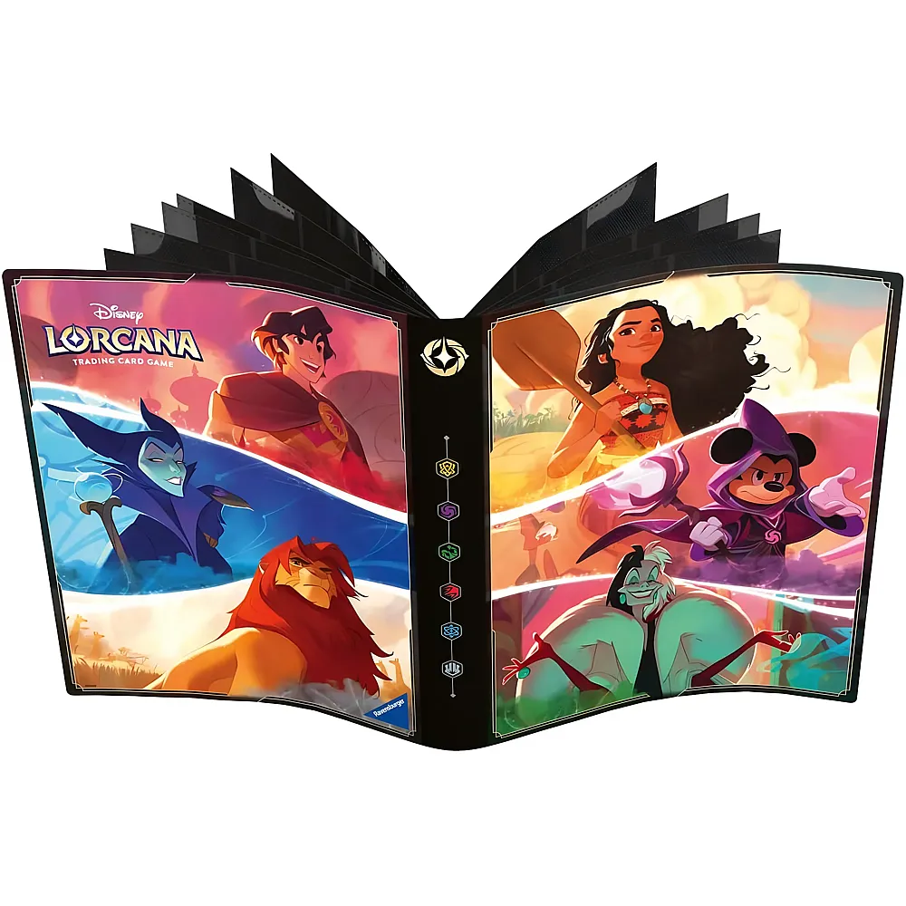 Ravensburger Disney Lorcana 9-Pocket Card Portfolio Micky, Vaiana, Cruella De Vil