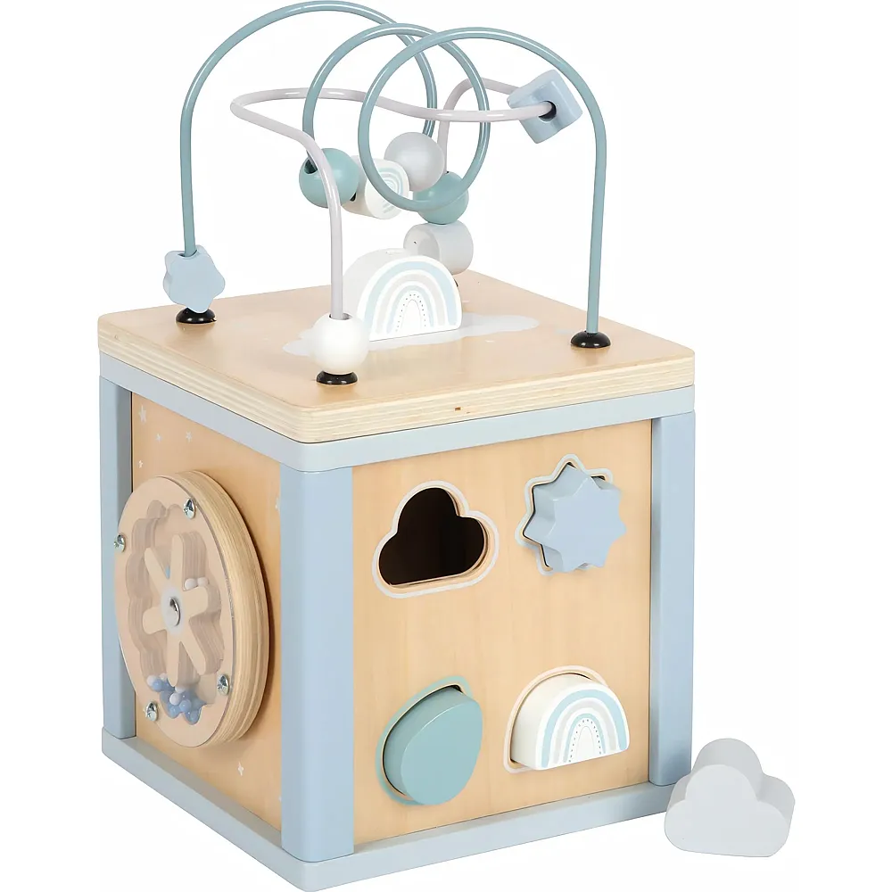Small Foot Kleiner Fu - Motorikw�rfel aus Holz, blau
