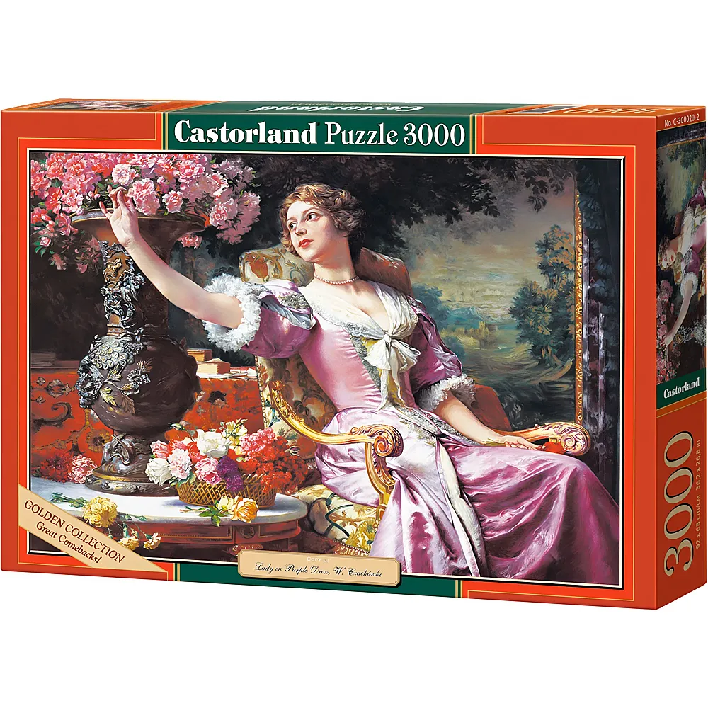 Castorland Puzzle Czachorski - Lady in a Purple Dress with Flowers 3000Teile