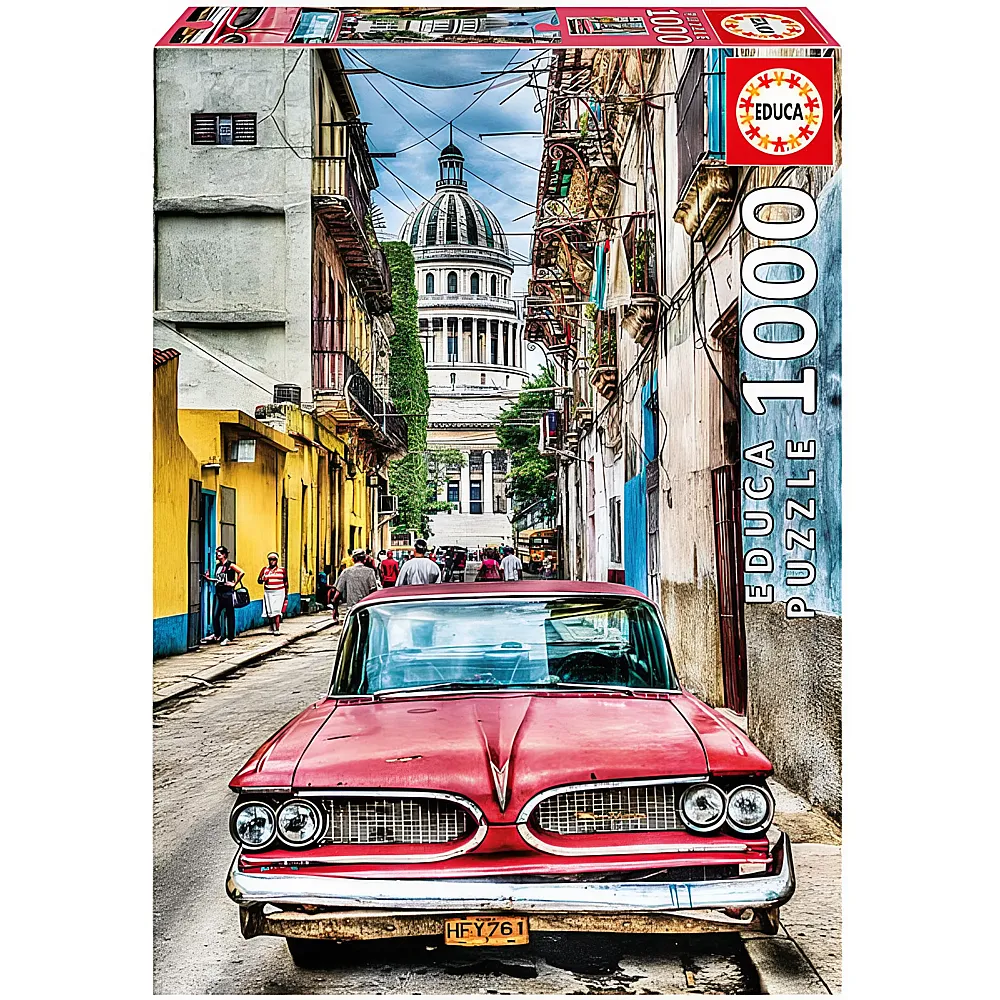 Educa Puzzle Vintage Car In Old Havana 1000Teile
