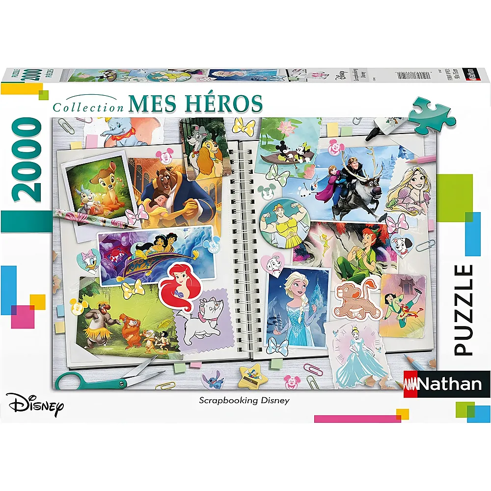 Nathan Puzzle Collection Mes H�ros Scrapbooking Disney Classic 2000Teile
