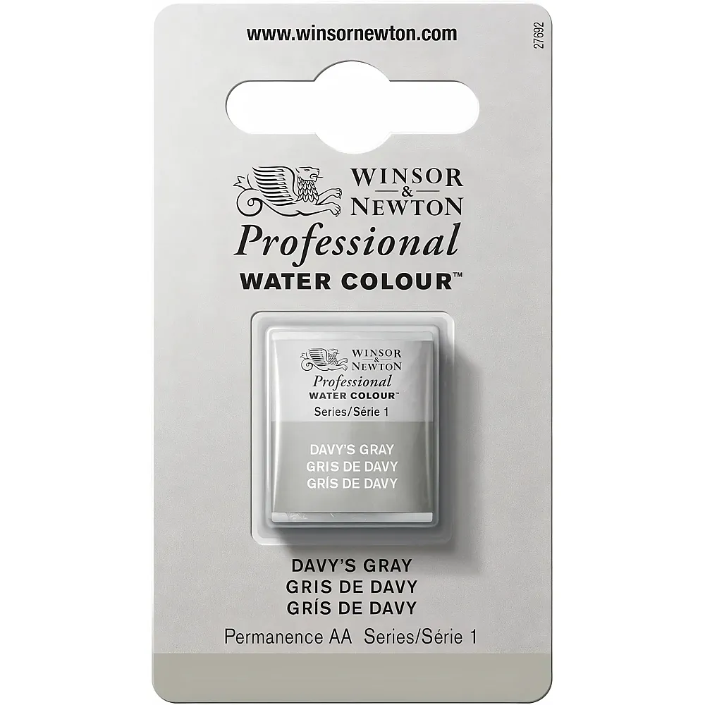Winsor & Newton Professional Water Colour Aquarellfarbe Davy's Grau - 1/2 Napf