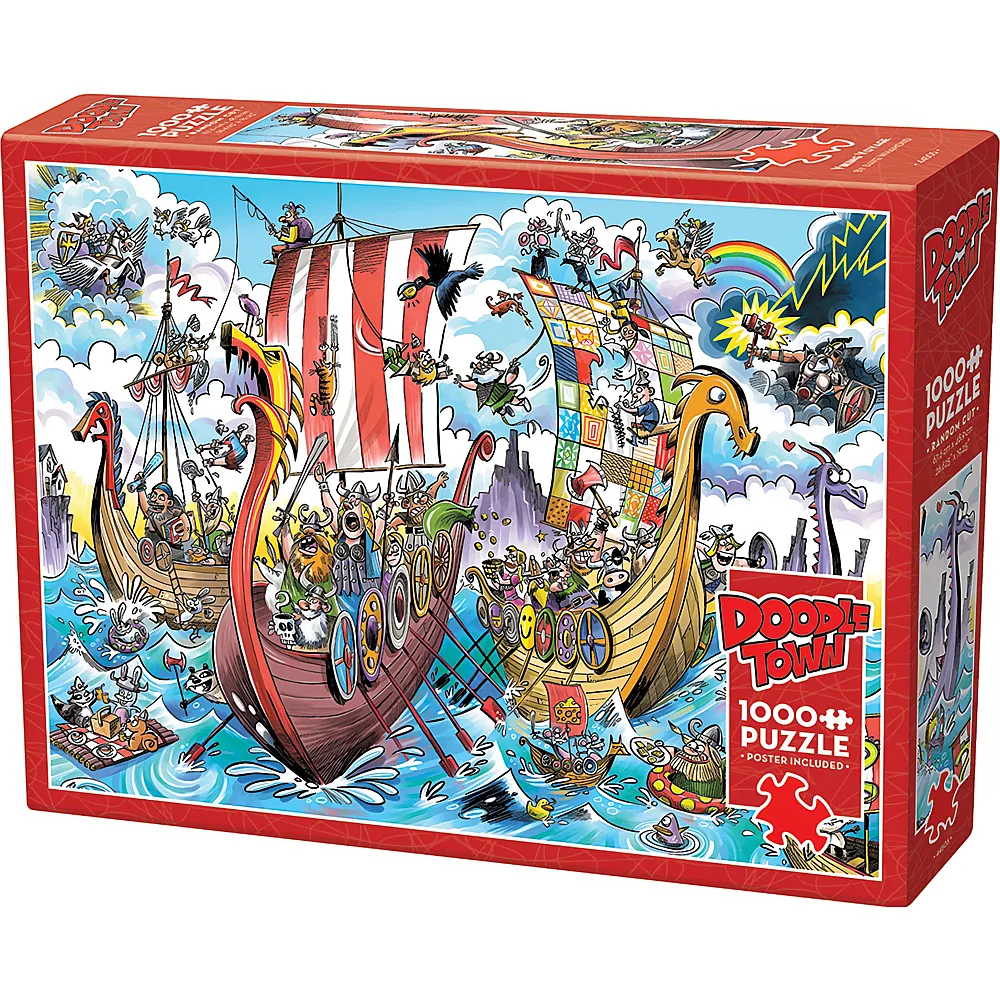 Cobble Hill Puzzle DoodleTown: Viking Voyage 1000Teile