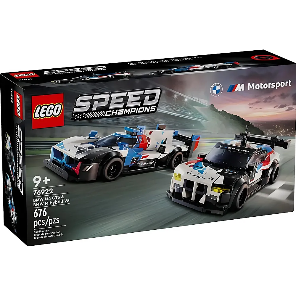 LEGO Speed Champions BMW M4 GT3 & BMW M Hybrid V8 Rennwagen 76922
