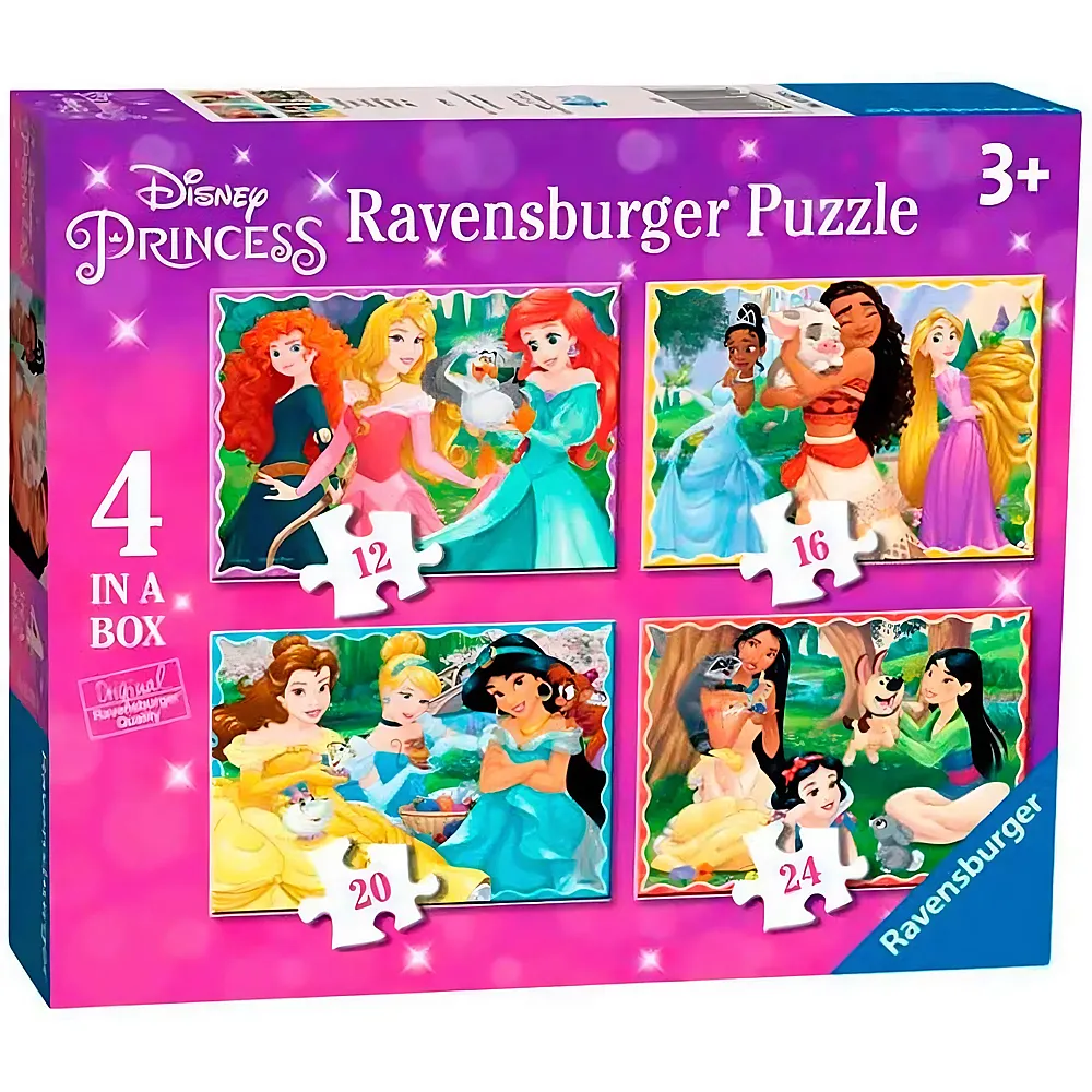 Ravensburger Puzzle 4in1 Disney Princess 12-24 - Puzzle 10-104 Teile