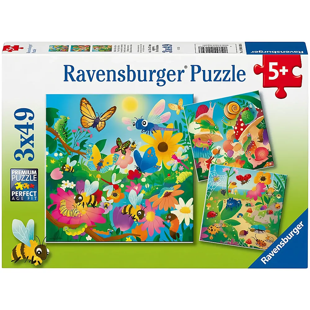 Ravensburger Puzzle 3in1 Insekten - 49 Teile