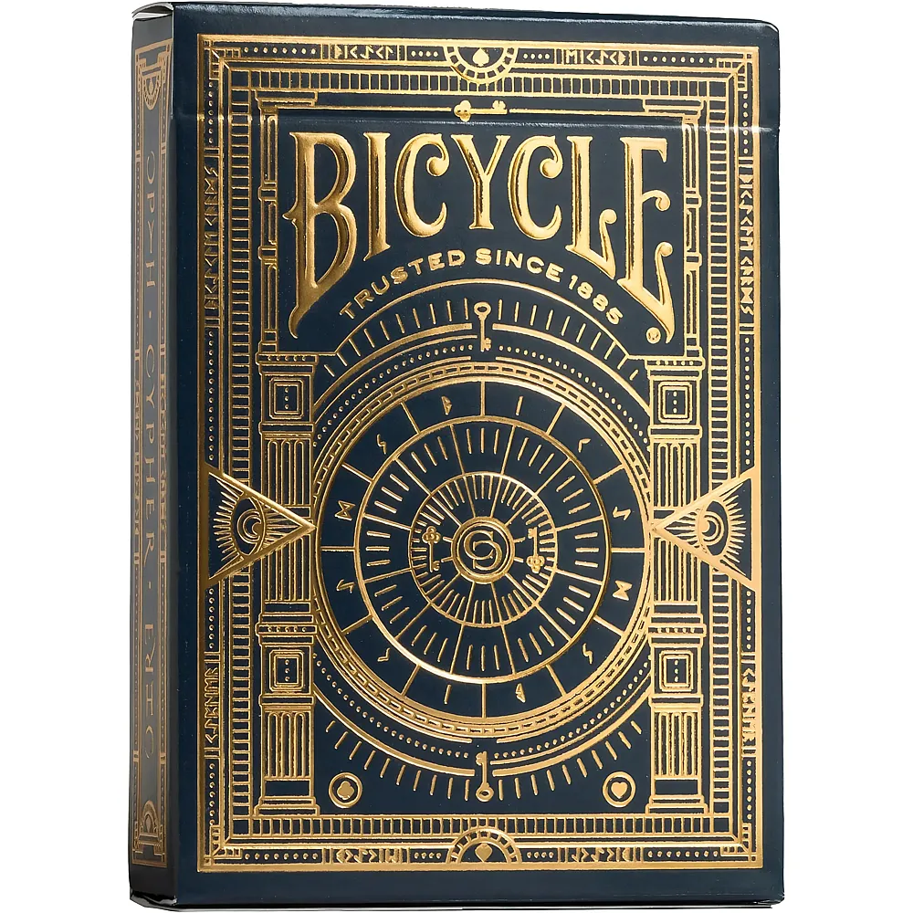 Bicycle Cypher Premium schwarze Spielkarten, Goldfolie