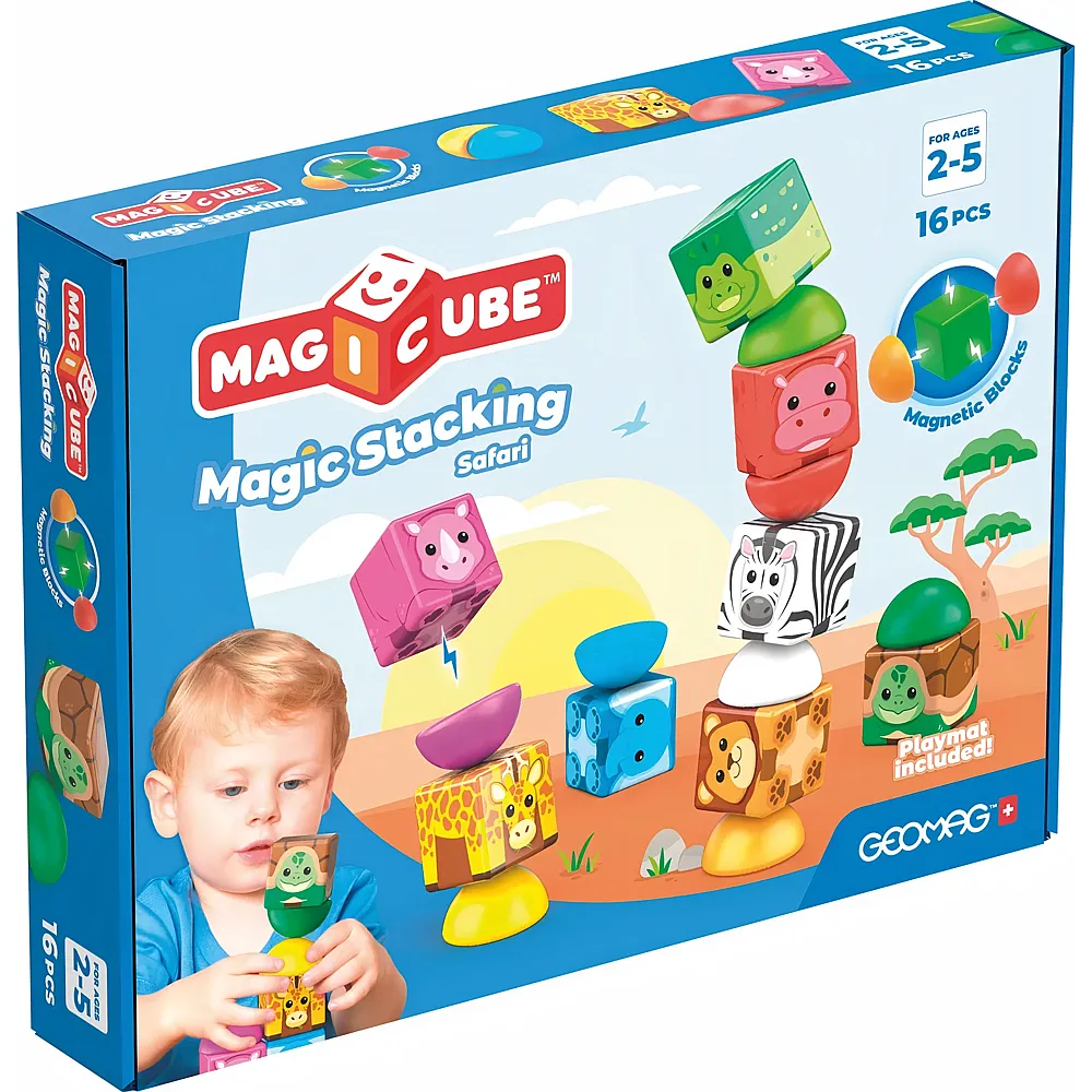 Geomag Magicube Blocks Stacking Safari - 16 Teile