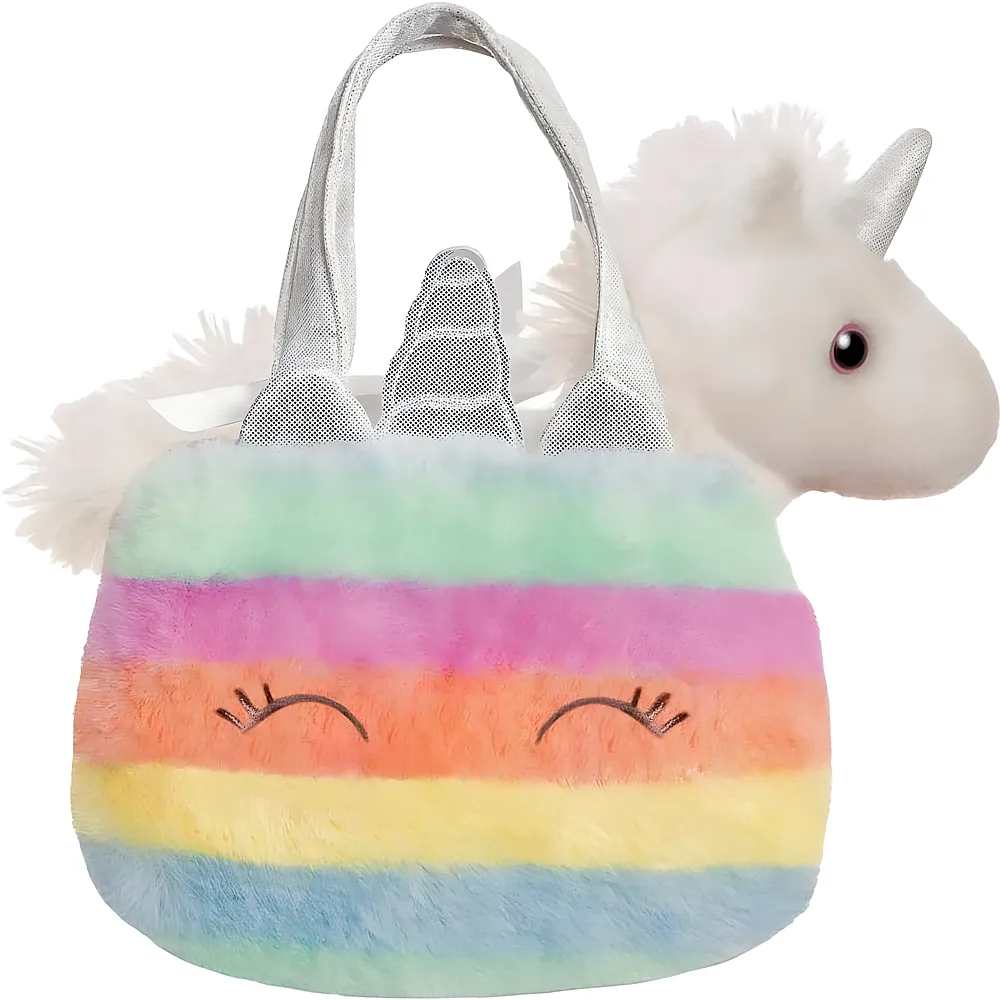 Aurora Fancy Regenbogen Einhorn in einer Tragetasche ca. 21 cm - Pl�schfigur