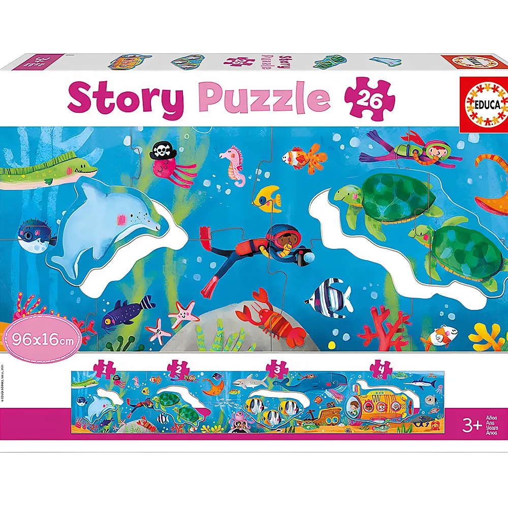 Educa Puzzle Story Unterwasser Geschichten 26Teile