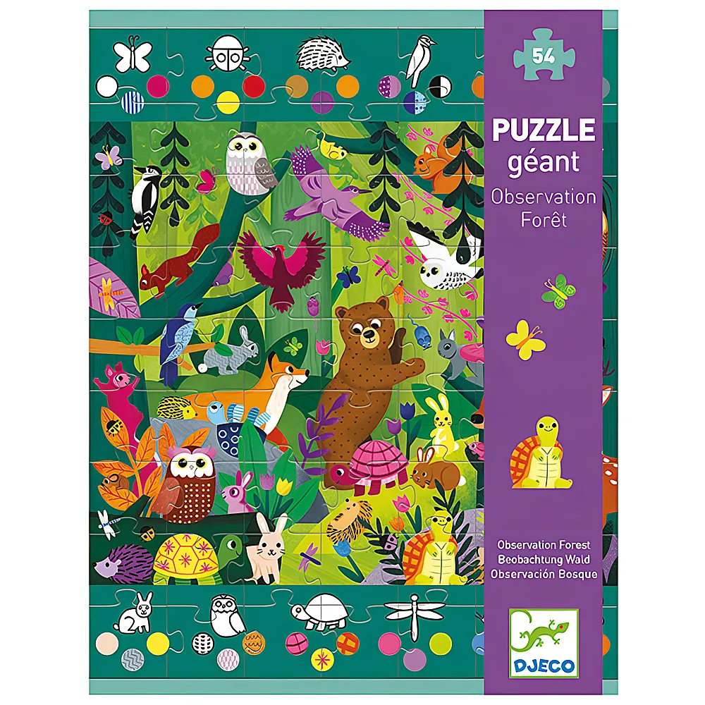 Djeco Puzzle Beobachtung Wald 54Teile
