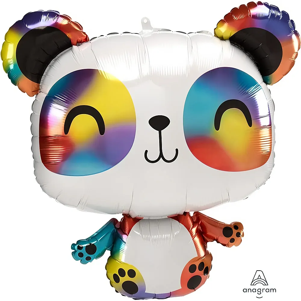 Amscan Folienballon Panda Regenbogen 61cm