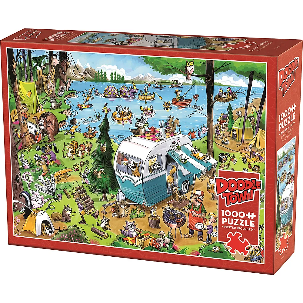 Cobble Hill Puzzle DoodleTown Verr�ckter Campingausflug 1000Teile