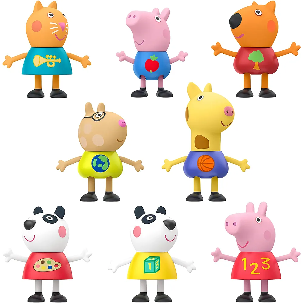 Hasbro Peppa Pig 8er-Figurenpack mit Peppa, Schorsch, Peggi, Mollie u.m.