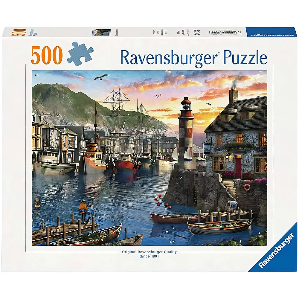 Ravensburger Puzzle Morgens am Hafen 500Teile