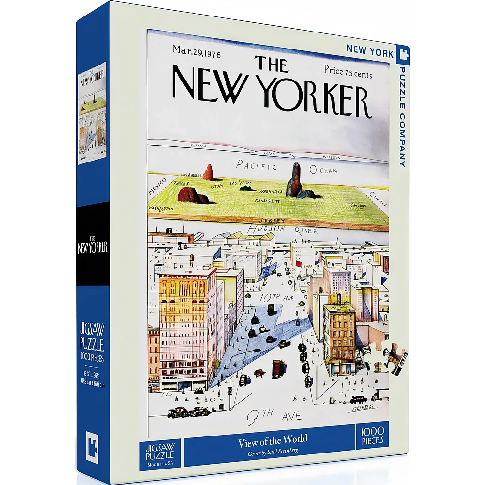New York Puzzle Company The New Yorker - View of the World - 1000 Teile