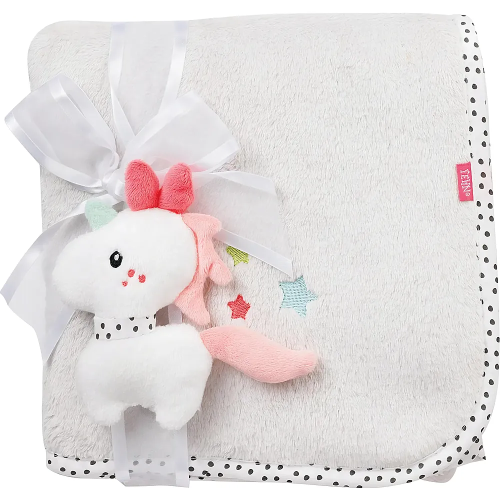 Fehn Kuscheldecke Einhorn - 100 x 75 cm