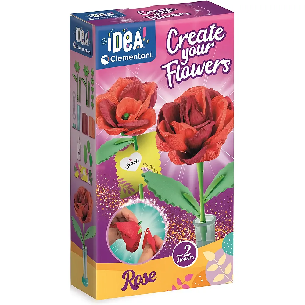 Clementoni Idea Make your Flower Set Rose DE/FR/IT/EN