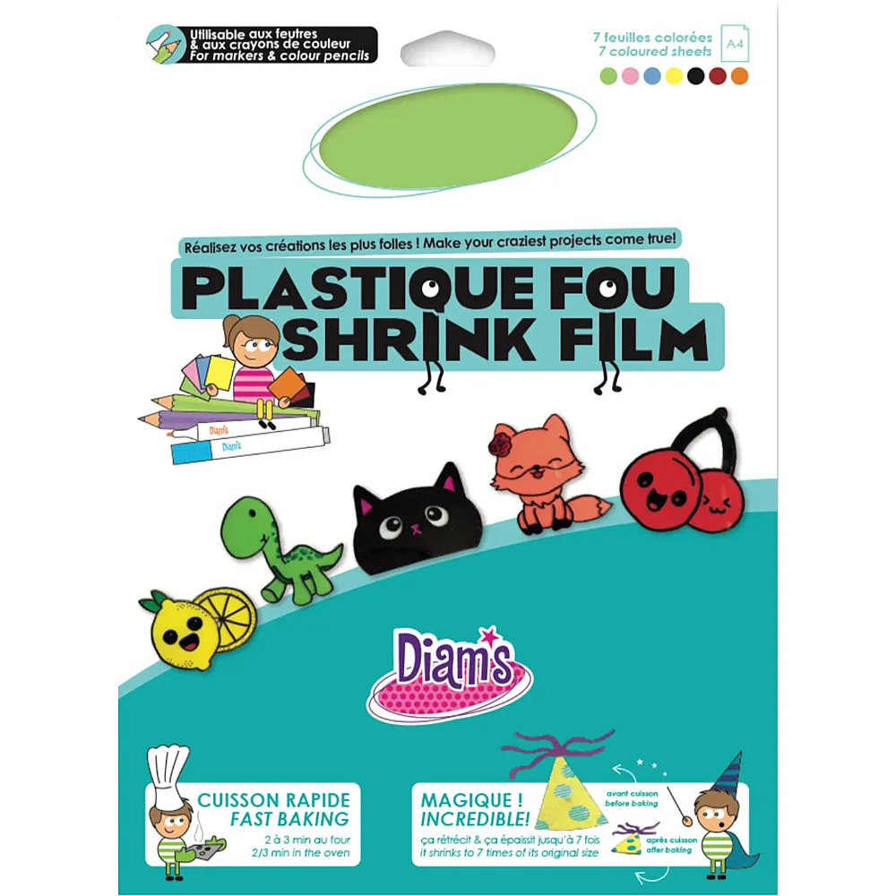 OZ International Diam's Plastique Fou 7 Feuilles : Couleurs Assorties