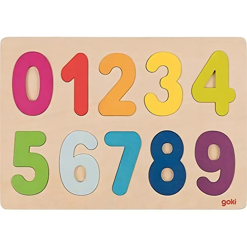Goki Puzzle Zahlen 0-9 | Kleinkind-Puzzle