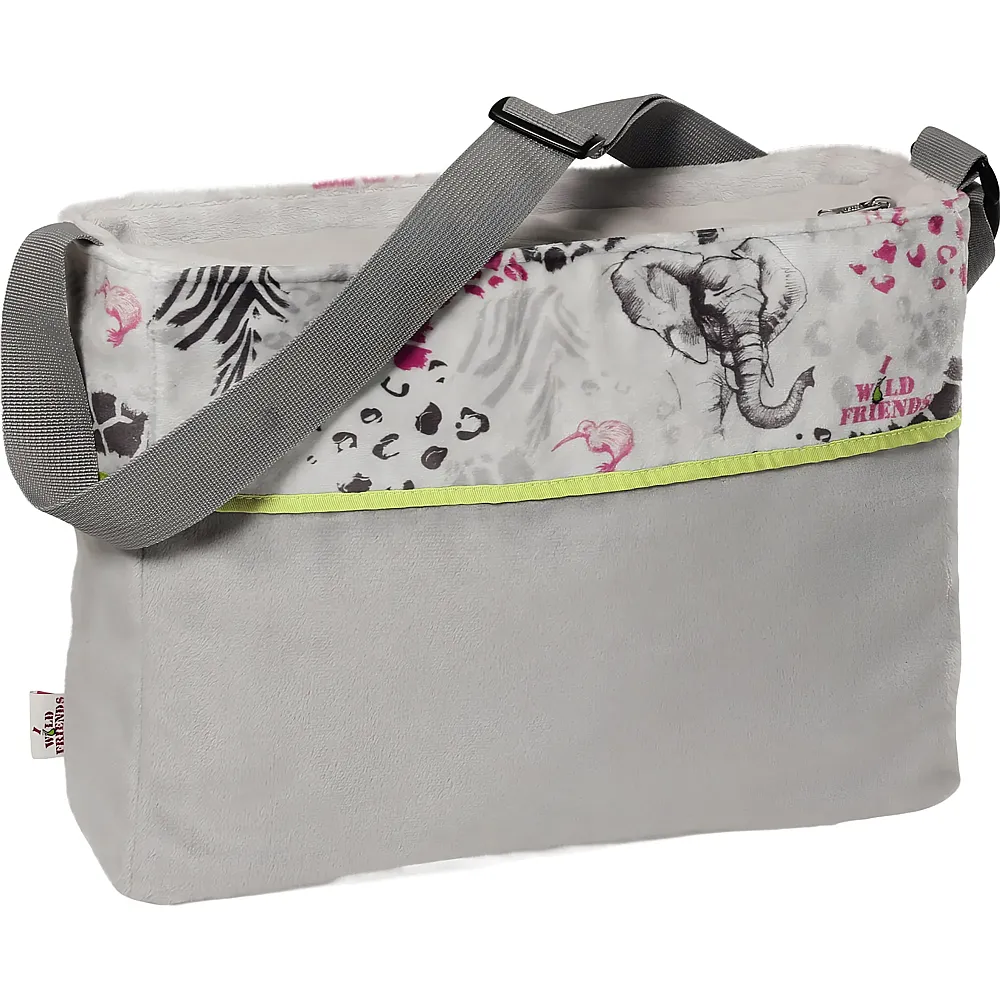 Nici Schultertasche Wild Friends Pl�sch mit verstellbarem Schultergurt und Zwei separaten Innenf�chern f�r Handy - Suche